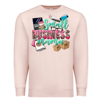 Pale Pink Small Business Mama Premium Sweatshirt - CowGirlArtShop