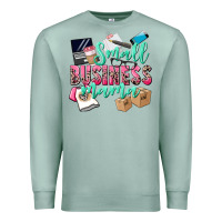 Seafoam Small Business Mama Premium Sweatshirt - CowGirlArtShop