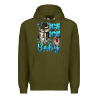 Army Green ice ice baby Premium Hoodie - CowGirlArtShop