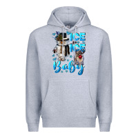 Heather Grey ice ice baby Premium Hoodie - CowGirlArtShop