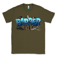 Army Green barber life Classic Tee - NancyCooperArtShop
