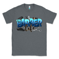 Charcoal Heather barber life Classic Tee - NancyCooperArtShop
