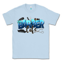 Dusty Blue barber life Classic Tee - NancyCooperArtShop