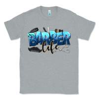 Heather Grey barber life Classic Tee - NancyCooperArtShop