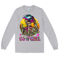 Moon Dust Cowgirl Skeleton With Landscape Long Sleeve Tee - BundleAndBundleShop