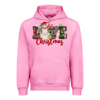 Fuchsia Pink Love Christmas Snowman Urban Hoodie - FaDigitalArtStudio
