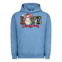 Pigment Pebble Blue Love Christmas Snowman Urban Hoodie - FaDigitalArtStudio