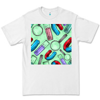 White sciences seamless pattern Premium Tee - BundleAndBundleShop