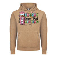 Vintage Coffee energy coffee fuel station Vintage Hoodie - MaliasSmallBusiness