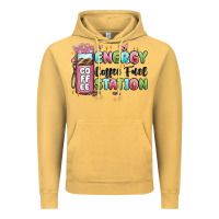 Vintage Mustard energy coffee fuel station Vintage Hoodie - MaliasSmallBusiness
