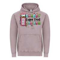 Vintage Zinc energy coffee fuel station Vintage Hoodie - MaliasSmallBusiness