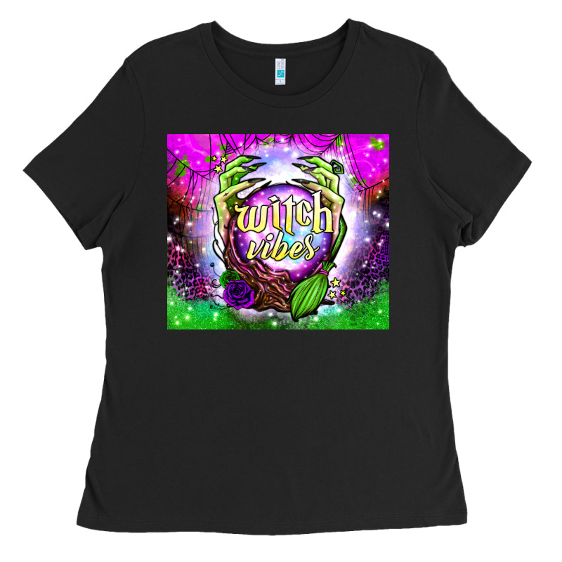 Witch Vibes Crystal Ball Tumbler Ladies Tee by BundleAndBundleShop | Teevron