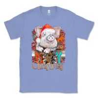 Colony Blue merry Christmas pig Classic Tee - CowhideDigitalArt