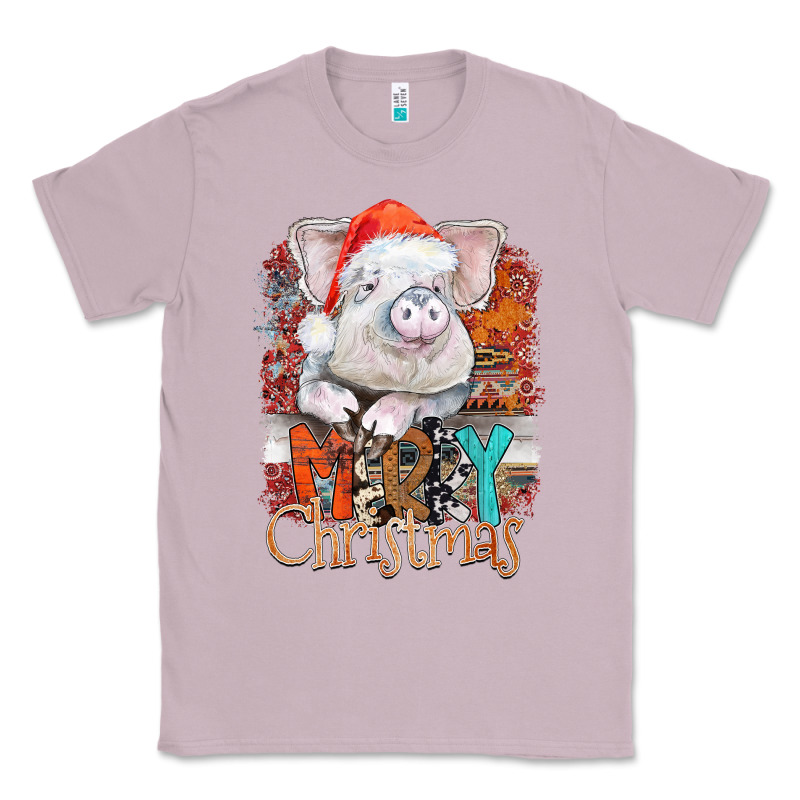 Merry Christmas Pig Classic Tee by CowhideDigitalArt | Teevron