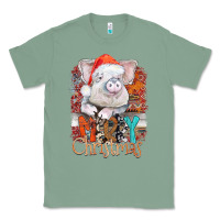 Sage merry Christmas pig Classic Tee - CowhideDigitalArt