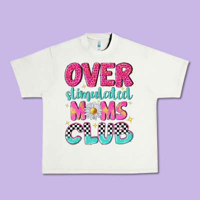 Over Stimulated Moms Club Urban Heavy Tee Designed By Nancycooperartshop