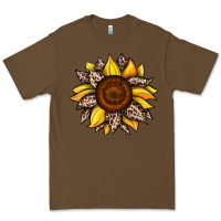 Cacao sunflower leopard Premium Tee - JahusDesignShop