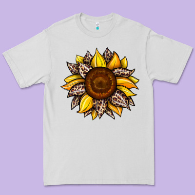 Sunflower Leopard Premium Tee Designed By Jahusdesignshop