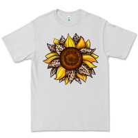 Dove Grey sunflower leopard Premium Tee - JahusDesignShop