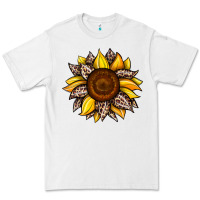 White sunflower leopard Premium Tee - JahusDesignShop