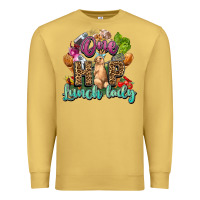 Antique Gold One hip lunch lady Easter Day Premium Sweatshirt - HowdyJamesFarm