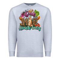 Heather Grey One hip lunch lady Easter Day Premium Sweatshirt - HowdyJamesFarm