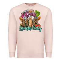 Pale Pink One hip lunch lady Easter Day Premium Sweatshirt - HowdyJamesFarm