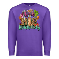 Purple One hip lunch lady Easter Day Premium Sweatshirt - HowdyJamesFarm