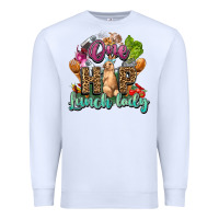 White One hip lunch lady Easter Day Premium Sweatshirt - HowdyJamesFarm