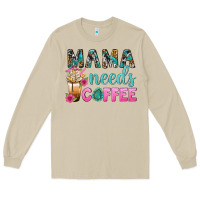 Mushroom Mama Needs Coffee Bbs Long Sleeve Tee - BundleAndBundleShop