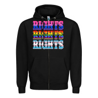 Black Rights rights rights Zipper Hoodie - NancyCooperArtShop