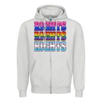 Dove Grey Rights rights rights Zipper Hoodie - NancyCooperArtShop
