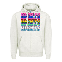 Oatmeal Heather Rights rights rights Zipper Hoodie - NancyCooperArtShop