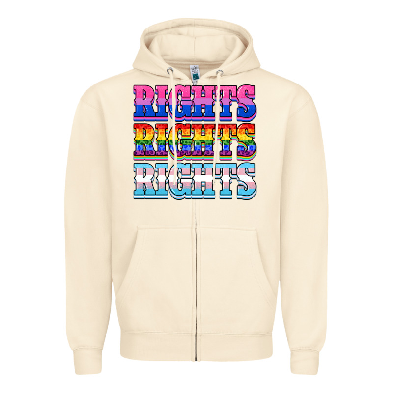 Rights Rights Rights Zipper Hoodie by NancyCooperArtShop | Teevron