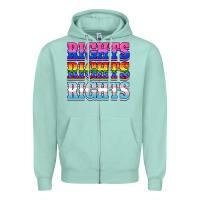 Seafoam Rights rights rights Zipper Hoodie - NancyCooperArtShop