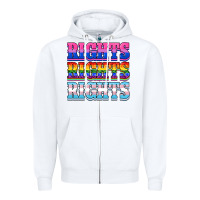 White Rights rights rights Zipper Hoodie - NancyCooperArtShop