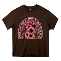 Chocolate Brown valentines sunflower rainbow Heavy Core Tee - JahusDesignShop