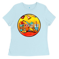 Baby Blue firefighter coasters Ladies Tee - AdoDesignShop