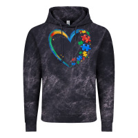 Cloud Black autism heart Vintage Hoodie - MaliasSmallBusiness
