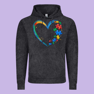 Autism Heart Vintage Hoodie Designed By Maliassmallbusiness