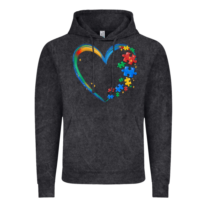 Autism Heart Vintage Hoodie by MaliasSmallBusiness | Teevron