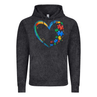 Vintage Black autism heart Vintage Hoodie - MaliasSmallBusiness