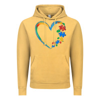 Vintage Mustard autism heart Vintage Hoodie - MaliasSmallBusiness