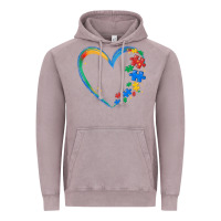 Vintage Zinc autism heart Vintage Hoodie - MaliasSmallBusiness