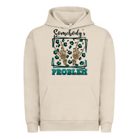 Pigment French Oak Somebody's Problem Hand Skeleton Urban Hoodie - FaDigitalArtStudio
