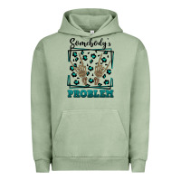 Pigment Oil Green Somebody's Problem Hand Skeleton Urban Hoodie - FaDigitalArtStudio