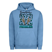Pigment Pebble Blue Somebody's Problem Hand Skeleton Urban Hoodie - FaDigitalArtStudio