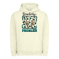 Pigment Pistachio Somebody's Problem Hand Skeleton Urban Hoodie - FaDigitalArtStudio
