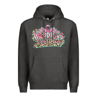 Charcoal Heather warriors wear pink breast cancer Premium Hoodie - CowGirlArtShop