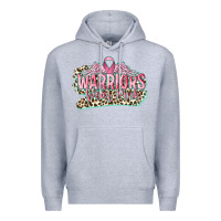 Heather Grey warriors wear pink breast cancer Premium Hoodie - CowGirlArtShop